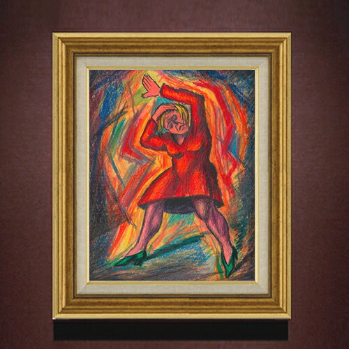 【油絵 直筆仕上げ】ウィーナー ヴェルツヴァイフルング F6 【アップグレード額】 絵画 販売 6号 油彩 抽象画 558×467mm 複製画 送料無料 プレゼント ギフト 開店祝い 開業祝い 退職祝い 新築祝い リビング 玄関 モダン アートフレーム 壁掛け