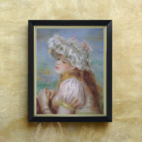 楽天市場】【油絵 直筆仕上げ】ルノワール レースの帽子の少女 アート