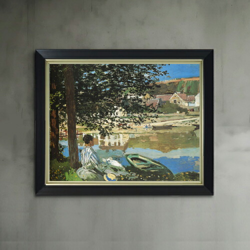 楽天市場】【油絵 直筆仕上げ】クロード・モネ 水辺にて、ベンヌクール