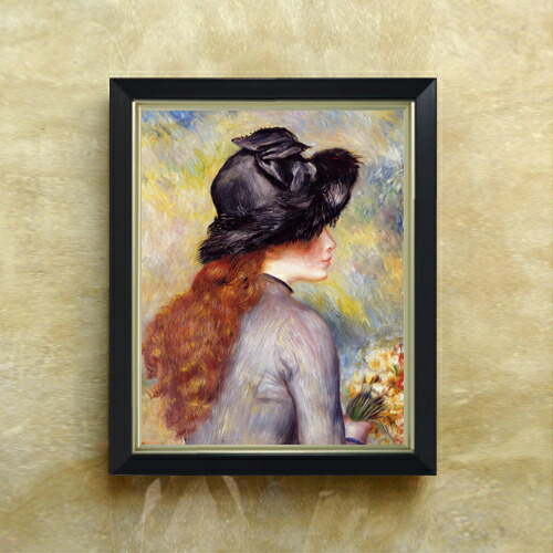 楽天市場】【油絵 直筆仕上げ】ルノワール チューリップの花束を持つ