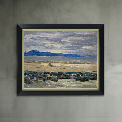 【油絵 直筆仕上げ】ワシリー・カンディンスキー Tunis, Kstenlandschaft 2 F6 【シンプルフレーム】 絵画 販売 6号 油彩 抽象画 440&times;348mm 複製画 送料無料 プレゼント ギフト 開店祝い 開業祝い 退職祝い 新築祝い リビング 玄関 モダン アートフレーム 壁掛け｜絵画販売アートレスト