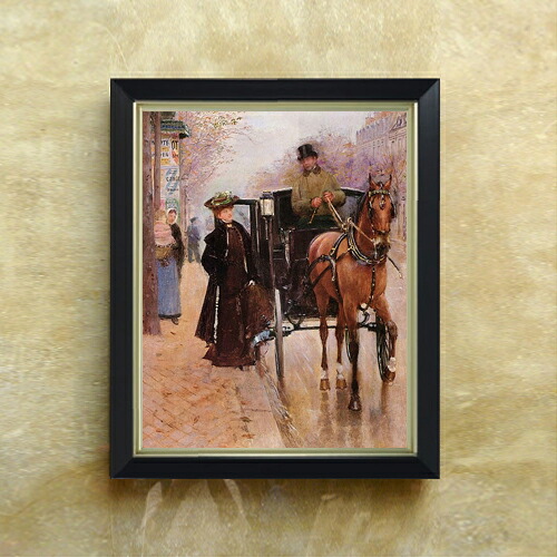 【油絵 直筆仕上げ】ジャン・ベロー Photogravure aquarellee F6 【シンプルフレーム】 絵画 販売 6号 油彩 風景画 440×348mm 複製画 送料無料 プレゼント ギフト 開店祝い 開業祝い 退職祝い 新築祝い リビング 玄関 モダン アートフレーム 壁掛け|絵画販売アートレスト