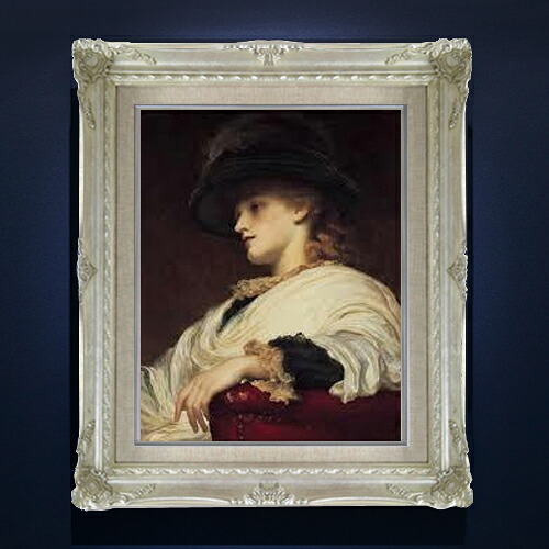 【油絵 直筆仕上げ】フレデリック・レイトン Phoebe F6 【アップグレード額縁】 絵画 販売 6号 油彩 人物画 552&times;461mm 複製画 送料無料 プレゼント ギフト 開店祝い 開業祝い 退職祝い 新築祝い リビング 玄関 アートフレーム 壁掛け｜絵画販売アートレスト