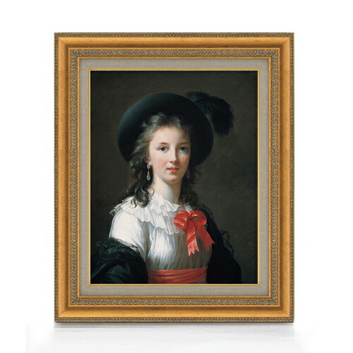 【油絵 直筆仕上げ】ルブラン 自画像 F6 【額入り】 絵画 販売 6号 油彩 人物画 558&times;467mm 複製画 送料無料 プレゼント ギフト 開店祝い 開業祝い 退職祝い 新築祝い リビング 玄関 モダン アートフレーム 壁掛け｜絵画販売アートレスト