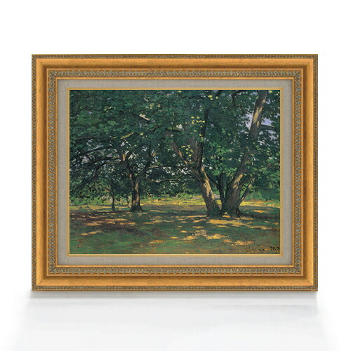 【油絵 直筆仕上げ】クロード・モネ フォンテーヌブローの森 F6 【額入り】 絵画 販売 6号 油彩 風景画 558×467mm 複製画 送料無料 プレゼント ギフト 開店祝い 開業祝い 退職祝い 新築祝い リビング 玄関 モダン アートフレーム 壁掛け|絵画販売アートレスト