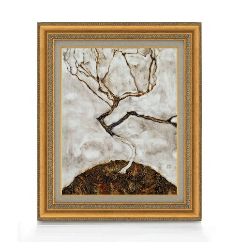 【油絵 直筆仕上げ】エゴン・シーレ Small Tree in Late Autumn F6 【額入り】 絵画 販売 6号 油彩 抽象画 558×467mm 複製画 送料無料 プレゼント ギフト 開店祝い 開業祝い 退職祝い 新築祝い リビング 玄関 モダン アートフレーム 壁掛け|絵画販売アートレスト