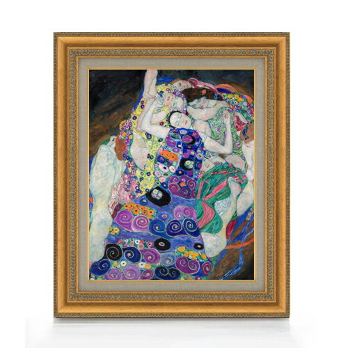 【油絵 直筆仕上げ】クリムト The Virgin F6 【額入り】 絵画 販売 6号 油彩 抽象画 558&times;467mm 複製画 送料無料 プレゼント ギフト 開店祝い 開業祝い 退職祝い 新築祝い リビング 玄関 モダン アートフレーム 壁掛け｜絵画販売アートレスト