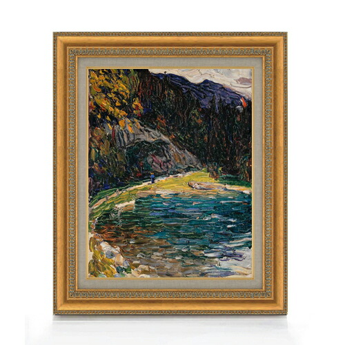 【油絵 直筆仕上げ】ワシリー・カンディンスキー Kochel, Alte Kesselbergstrasse F6 【額入り】 絵画 販売 6号 油彩 抽象画 558&times;467mm 複製画 送料無料 プレゼント ギフト 開店祝い 開業祝い 退職祝い 新築祝い リビング 玄関 モダン アートフレーム 壁掛け｜絵画販売アートレスト