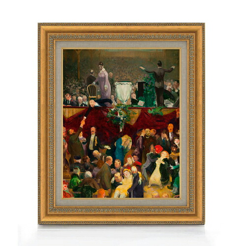 【油絵 直筆仕上げ】ジョージ・ベローズ The Sawdust Trail F6 【額入り】 絵画 販売 6号 油彩 風景画 558×467mm 複製画 送料無料 プレゼント ギフト 開店祝い 開業祝い 退職祝い 新築祝い リビング 玄関 モダン アートフレーム 壁掛け|絵画販売アートレスト