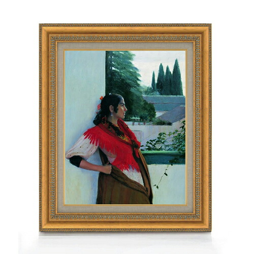 【油絵 直筆仕上げ】ルシニョール Granada's girl F6 【額入り】 絵画 販売 6号 油彩 人物画 558×467mm 複製画 送料無料 プレゼント ギフト 開店祝い 開業祝い 退職祝い 新築祝い リビング 玄関 モダン アートフレーム 壁掛け|絵画販売アートレスト