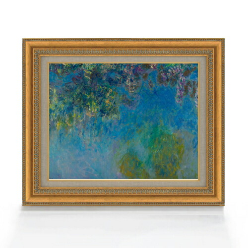 【油絵 直筆仕上げ】モネ 睡蓮 (デン・ハーグ市立美術館所蔵) F6 【額入り】 絵画 販売 6号 油彩 風景画 558×467mm 複製画 送料無料 プレゼント ギフト 開店祝い 開業祝い 退職祝い 新築祝い リビング 玄関 モダン アートフレーム 壁掛け|絵画販売アートレスト