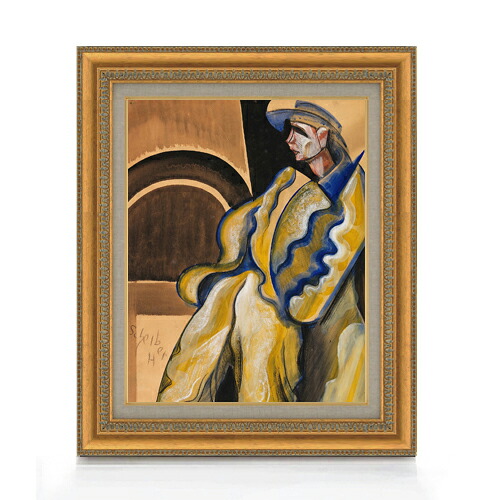 【油絵 直筆仕上げ】シャイバー デア・マン F6 【額入り】 絵画 販売 6号 油彩 抽象画 558&times;467mm 複製画 送料無料 プレゼント ギフト 開店祝い 開業祝い 退職祝い 新築祝い リビング 玄関 モダン アートフレーム 壁掛け｜絵画販売アートレスト