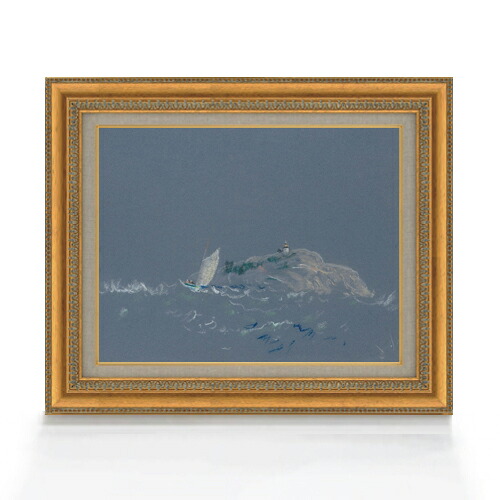 【油絵 直筆仕上げ】デイヴィス ベアアイランド灯台 F6 【額入り】 絵画 販売 6号 油彩 抽象画 558×467mm 複製画 送料無料 プレゼント ギフト 開店祝い 開業祝い 退職祝い 新築祝い リビング 玄関 モダン アートフレーム 壁掛け|絵画販売アートレスト