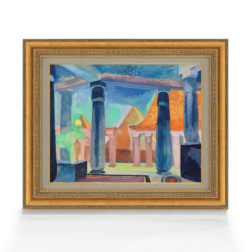 【油絵 直筆仕上げ】ドローネー クレオパトラオブジェクトの舞台デザイン F6 【額入り】 絵画 販売 6号 油彩 抽象画 558×467mm 複製画 送料無料 プレゼント ギフト 開店祝い 開業祝い 退職祝い 新築祝い リビング 玄関 モダン アートフレーム 壁掛け|絵画販売アートレスト