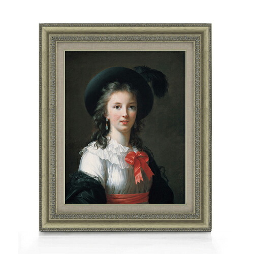 【油絵 直筆仕上げ】ルブラン 自画像 F6 【額入り】 絵画 販売 6号 油彩 人物画 558×467mm 複製画 送料無料 プレゼント ギフト 開店祝い 開業祝い 退職祝い 新築祝い リビング 玄関 モダン アートフレーム 壁掛け|絵画販売アートレスト