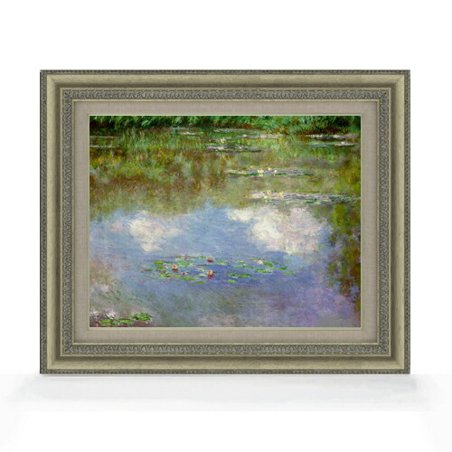 楽天市場】【油絵 直筆仕上げ】クロード・モネ 白い睡蓮 F6 【額入り