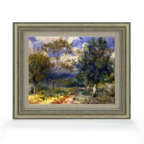 【油絵 直筆仕上げ】ルノワール 陽だまりの風景 F6 【額入り】 絵画 販売 6号 油彩 風景画 558×467mm 複製画 送料無料 プレゼント ギフト 開店祝い 開業祝い 退職祝い 新築祝い リビング 玄関 モダン アートフレーム 壁掛け|絵画販売アートレスト