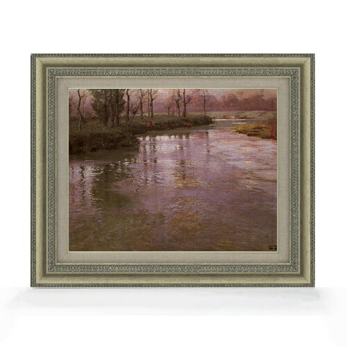 【油絵 直筆仕上げ】フリット・タヴロー フレンチリバー F6 【額入り】 絵画 販売 6号 油彩 風景画 558×467mm 複製画 送料無料 プレゼント ギフト 開店祝い 開業祝い 退職祝い 新築祝い リビング 玄関 モダン アートフレーム 壁掛け|絵画販売アートレスト