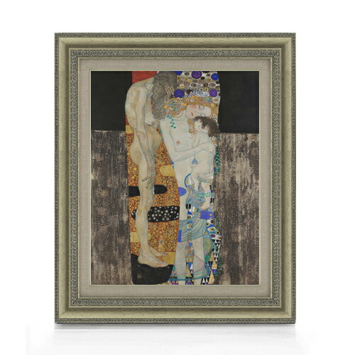 【油絵 直筆仕上げ】クリムト Le tre et F6 【額入り】 絵画 販売 6号 油彩 抽象画 558&times;467mm 複製画 送料無料 プレゼント ギフト 開店祝い 開業祝い 退職祝い 新築祝い リビング 玄関 モダン アートフレーム 壁掛け｜絵画販売アートレスト