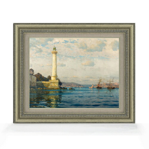 【油絵 直筆仕上げ】ディーマー The Ahrkap Lighthouse F6 【額入り】 絵画 販売 6号 油彩 抽象画 558×467mm 複製画 送料無料 プレゼント ギフト 開店祝い 開業祝い 退職祝い 新築祝い リビング 玄関 モダン アートフレーム 壁掛け|絵画販売アートレスト