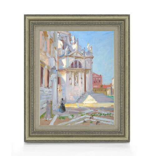 【油絵 直筆仕上げ】フランシス・カデル Santa Maria della Salute, Venice F6 【額入り】 絵画 販売 6号 油彩 抽象画 558×467mm 複製画 送料無料 プレゼント ギフト 開店祝い 開業祝い 退職祝い 新築祝い リビング 玄関 モダン アートフレーム 壁掛け|絵画販売アートレスト
