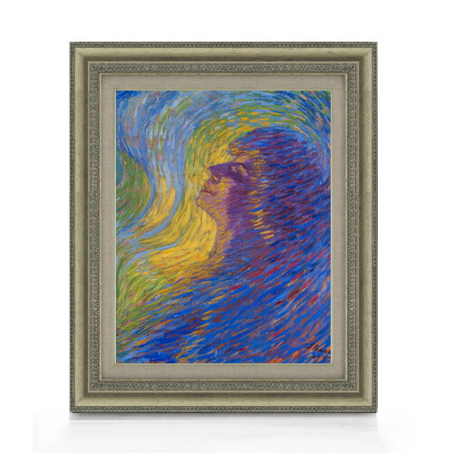 【油絵 直筆仕上げ】ルイージ・ルッソロ Profumo F6 【額入り】 絵画 販売 6号 油彩 抽象画 558×467mm 複製画 送料無料 プレゼント ギフト 開店祝い 開業祝い 退職祝い 新築祝い リビング 玄関 モダン アートフレーム 壁掛け|絵画販売アートレスト