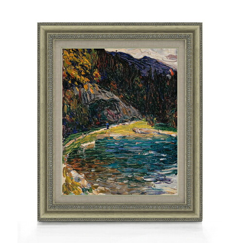 【油絵 直筆仕上げ】ワシリー・カンディンスキー Kochel, Alte Kesselbergstrasse F6 【額入り】 絵画 販売 6号 油彩 抽象画 558×467mm 複製画 送料無料 プレゼント ギフト 開店祝い 開業祝い 退職祝い 新築祝い リビング 玄関 モダン アートフレーム 壁掛け|絵画販売アートレスト