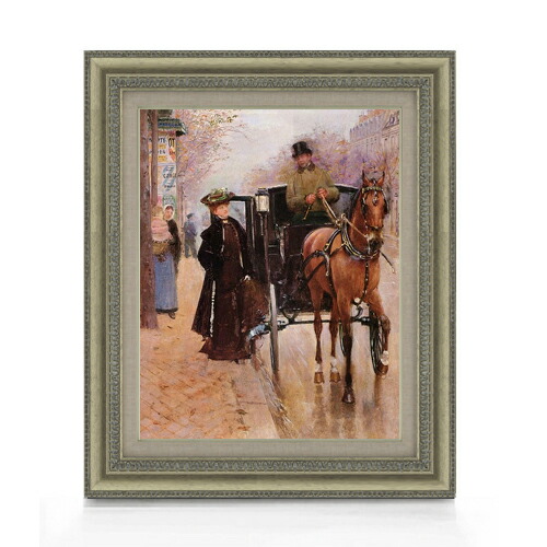 【油絵 直筆仕上げ】ジャン・ベロー Photogravure aquarellee F6 【額入り】 絵画 販売 6号 油彩 風景画 558&times;467mm 複製画 送料無料 プレゼント ギフト 開店祝い 開業祝い 退職祝い 新築祝い リビング 玄関 モダン アートフレーム 壁掛け｜絵画販売アートレスト