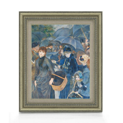 【油絵 直筆仕上げ】ルノワール 雨傘 F6 【額入り】 絵画 販売 6号 油彩 人物画 558×467mm 複製画 送料無料 プレゼント ギフト 開店祝い 開業祝い 退職祝い 新築祝い リビング 玄関 モダン アートフレーム 壁掛け|絵画販売アートレスト
