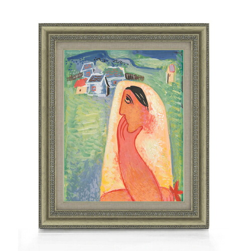 【油絵 直筆仕上げ】ガランダ 村人 F6 【額入り】 絵画 販売 6号 油彩 抽象画 558&times;467mm 複製画 送料無料 プレゼント ギフト 開店祝い 開業祝い 退職祝い 新築祝い リビング 玄関 モダン アートフレーム 壁掛け｜絵画販売アートレスト 21,754円