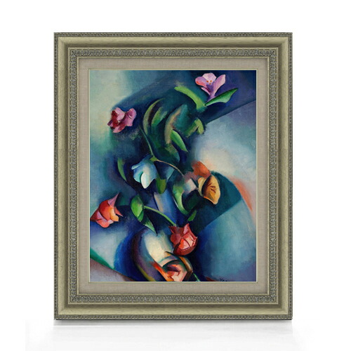 【油絵 直筆仕上げ】ヤロー シンクロミスト・フラワーズ F6 【額入り】 絵画 販売 6号 油彩 抽象画 558&times;467mm 複製画 送料無料 プレゼント ギフト 開店祝い 開業祝い 退職祝い 新築祝い リビング 玄関 モダン アートフレーム 壁掛け｜絵画販売アートレスト
