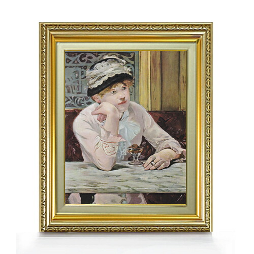 希少 黒入荷 マネ ほろ酔いの女 F6 油絵 直筆仕上げ 複製画 額縁付 絵画 販売 6号 油彩 人物画 554 463mm 送料無料 F602g 0144 Www Hostaljobs Com