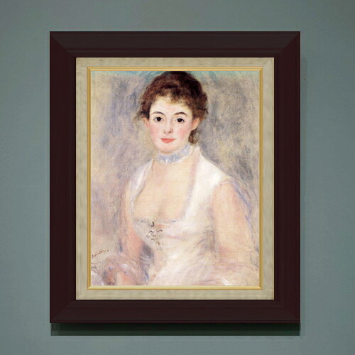 【油絵 直筆仕上げ】ルノワール アンリオ夫人 F6 【額入り】 絵画 販売 6号 油彩 人物画 556&times;465mm 複製画 送料無料 プレゼント ギフト 開店祝い 開業祝い 退職祝い 新築祝い リビング 玄関 モダン アートフレーム 壁掛け｜絵画販売アートレスト 20,860円