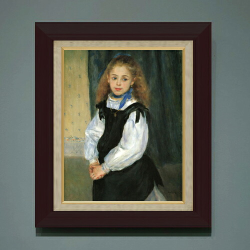 【油絵 直筆仕上げ】ルノワール ルグラン嬢 F6 【額入り】 絵画 販売 6号 油彩 人物画 556×465mm 複製画 送料無料 プレゼント ギフト 開店祝い 開業祝い 退職祝い 新築祝い リビング 玄関 モダン アートフレーム 壁掛け|絵画販売アートレスト