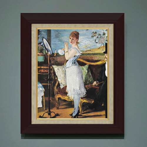 【油絵 直筆仕上げ】マネ ナナ F6 【額入り】 絵画 販売 6号 油彩 人物画 556&times;465mm 複製画 送料無料 プレゼント ギフト 開店祝い 開業祝い 退職祝い 新築祝い リビング 玄関 モダン アートフレーム 壁掛け｜絵画販売アートレスト