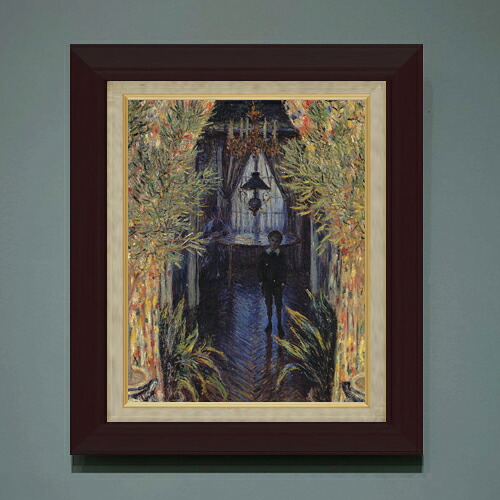 【油絵 直筆仕上げ】クロード・モネ アパルトマンの一隅 F6 【額入り】 絵画 販売 6号 油彩 風景画 556×465mm 複製画 送料無料 プレゼント ギフト 開店祝い 開業祝い 退職祝い 新築祝い リビング 玄関 モダン アートフレーム 壁掛け