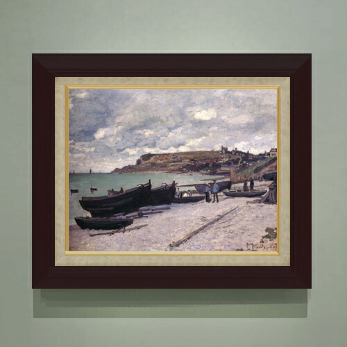 【油絵 直筆仕上げ】クロード・モネ サン＝タドレス F6 【額入り】 絵画 販売 6号 油彩 風景画 556×465mm 複製画 送料無料 プレゼント ギフト 開店祝い 開業祝い 退職祝い 新築祝い リビング 玄関 モダン アートフレーム 壁掛け