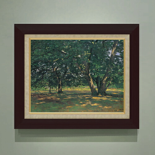【油絵 直筆仕上げ】クロード・モネ フォンテーヌブローの森 F6 【額入り】 絵画 販売 6号 油彩 風景画 556&times;465mm 複製画 送料無料 プレゼント ギフト 開店祝い 開業祝い 退職祝い 新築祝い リビング 玄関 モダン アートフレーム 壁掛け｜絵画販売アートレスト