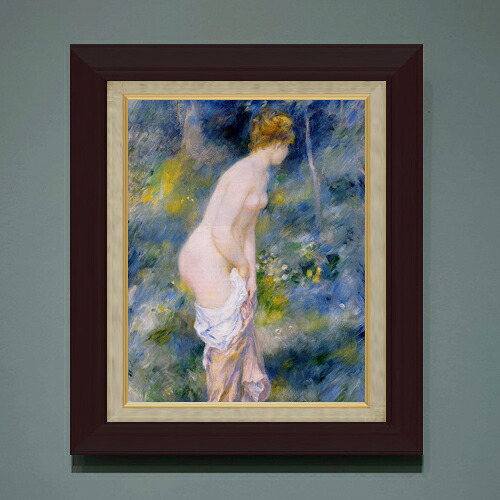 【油絵 直筆仕上げ】ルノワール 立つ浴女(2) F6 【額入り】 絵画 販売 6号 油彩 人物画 556×465mm 複製画 送料無料 プレゼント ギフト 開店祝い 開業祝い 退職祝い 新築祝い リビング 玄関 モダン アートフレーム 壁掛け|絵画販売アートレスト