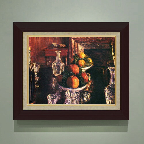 【油絵 直筆仕上げ】カイユボット ある静物 F6 【額入り】 絵画 販売 6号 油彩 静物画 556×465mm 複製画 送料無料 プレゼント ギフト 開店祝い 開業祝い 退職祝い 新築祝い リビング 玄関 モダン アートフレーム 壁掛け|絵画販売アートレスト