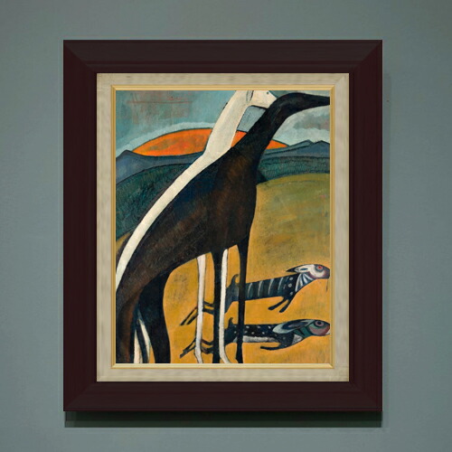 【油絵 直筆仕上げ】アマデオ・デ・ソウザ・カルドソ The Greyhounds F6 【額入り】 絵画 販売 6号 油彩 抽象画 556×465mm 複製画 送料無料 プレゼント ギフト 開店祝い 開業祝い 退職祝い 新築祝い リビング 玄関 モダン アートフレーム 壁掛け