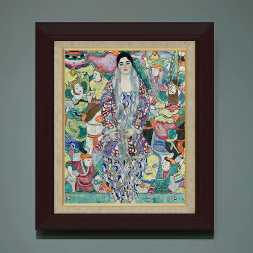 【油絵 直筆仕上げ】クリムト Portrait of Friedericke Maria Beer F6 【額入り】 絵画 販売 6号 油彩 抽象画 556×465mm 複製画 送料無料 プレゼント ギフト 開店祝い 開業祝い 退職祝い 新築祝い リビング 玄関 モダン アートフレーム 壁掛け