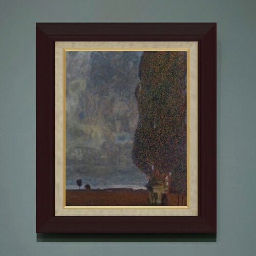 【油絵 直筆仕上げ】クリムト The Large Poplar 2 F6 【額入り】 絵画 販売 6号 油彩 抽象画 556×465mm 複製画 送料無料 プレゼント ギフト 開店祝い 開業祝い 退職祝い 新築祝い リビング 玄関 モダン アートフレーム 壁掛け|絵画販売アートレスト