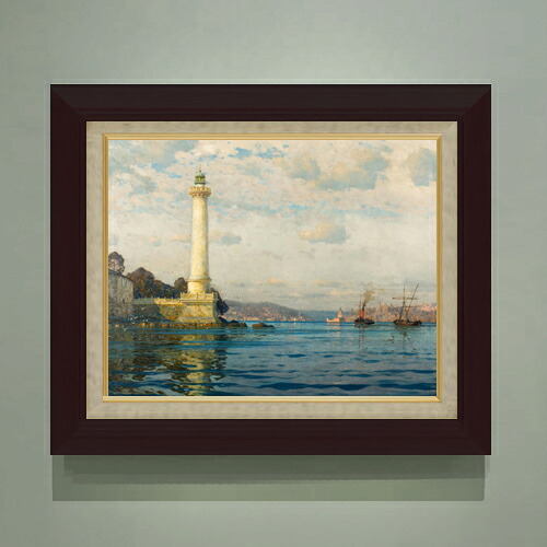 【油絵 直筆仕上げ】ディーマー The Ahrkap Lighthouse F6 【額入り】 絵画 販売 6号 油彩 抽象画 556×465mm 複製画 送料無料 プレゼント ギフト 開店祝い 開業祝い 退職祝い 新築祝い リビング 玄関 モダン アートフレーム 壁掛け