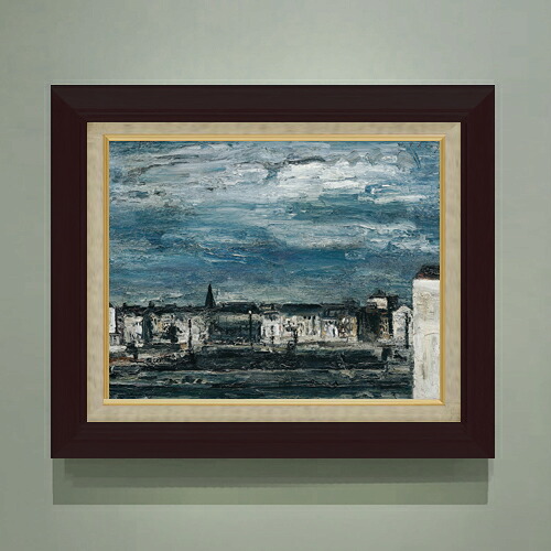 【油絵 直筆仕上げ】テニーグラーツのムルファーの月夜 F6 【額入り】 絵画 販売 6号 油彩 抽象画 556&times;465mm 複製画 送料無料 プレゼント ギフト 開店祝い 開業祝い 退職祝い 新築祝い リビング 玄関 モダン アートフレーム 壁掛け｜絵画販売アートレスト
