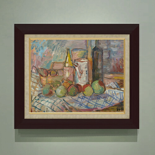 【油絵 直筆仕上げ】ブロンダー 果物のある静物画 F6 【額入り】 絵画 販売 6号 油彩 抽象画 556×465mm 複製画 送料無料 プレゼント ギフト 開店祝い 開業祝い 退職祝い 新築祝い リビング 玄関 モダン アートフレーム 壁掛け|絵画販売アートレスト