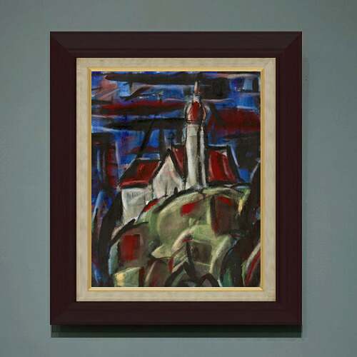 【油絵 直筆仕上げ】ロルフス　アンデックス修道院 F6 【額入り】 絵画 販売 6号 油彩 抽象画 556&times;465mm 複製画 送料無料 プレゼント ギフト 開店祝い 開業祝い 退職祝い 新築祝い リビング 玄関 モダン アートフレーム 壁掛け｜絵画販売アートレスト
