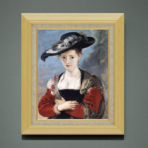 【油絵 直筆仕上げ】ルーベンス シュザンヌ・フールマンの肖像 F6 【額入り】 絵画 販売 6号 油彩 人物画 556&times;465mm 複製画 送料無料 プレゼント ギフト 開店祝い 開業祝い 退職祝い 新築祝い リビング 玄関 モダン アートフレーム 壁掛け｜絵画販売アートレスト