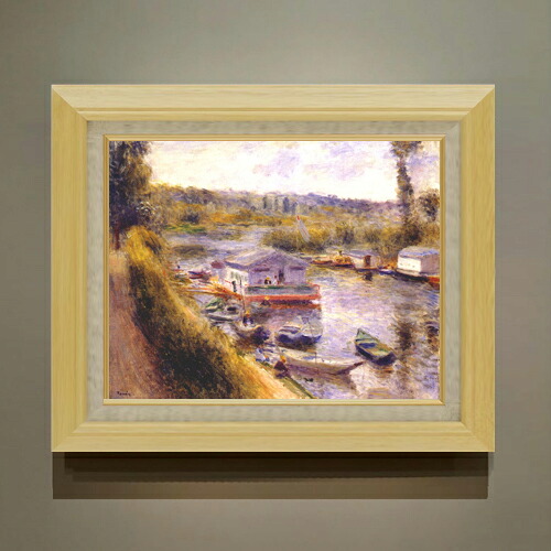 【油絵 直筆仕上げ】ルノワール ムードンの洗濯場 F6 【額入り】 絵画 販売 6号 油彩 風景画 556×465mm 複製画 送料無料 プレゼント ギフト 開店祝い 開業祝い 退職祝い 新築祝い リビング 玄関 モダン アートフレーム 壁掛け|絵画販売アートレスト
