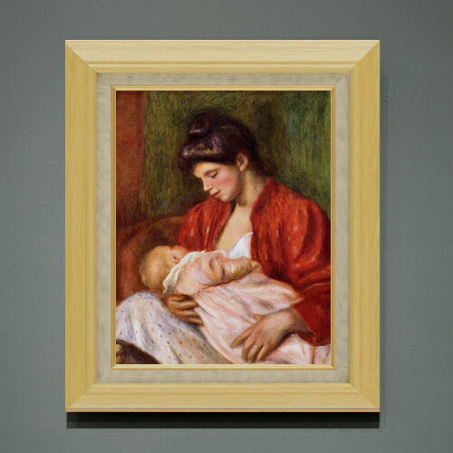 【油絵 直筆仕上げ】ルノワール 若い母親 F6 【額入り】 絵画 販売 6号 油彩 人物画 556×465mm 複製画 送料無料 プレゼント ギフト 開店祝い 開業祝い 退職祝い 新築祝い リビング 玄関 モダン アートフレーム 壁掛け 20,860円